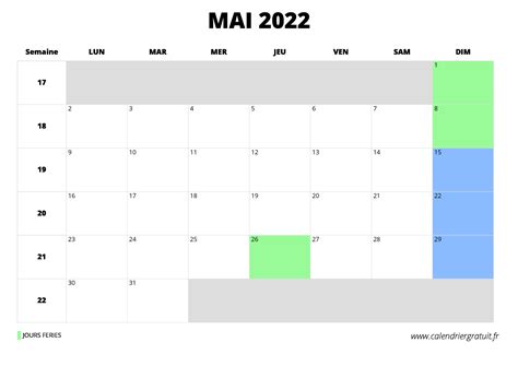26 mai 2022 férié